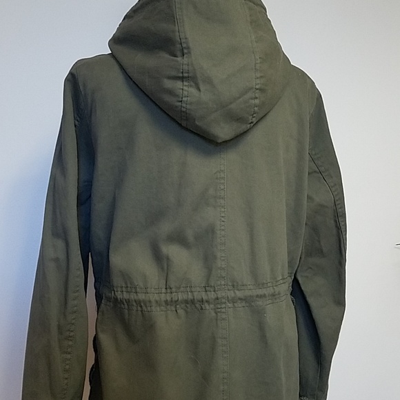 Forever flower Canvas Military jacket Sz L - Picture 5 of 6